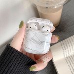 Wholesale Marble Design Hard Protective Case Cover for Apple Airpods [2 / 1] Charging Case (White)